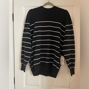 universal standard Women’s Navy and White Striped Sweater